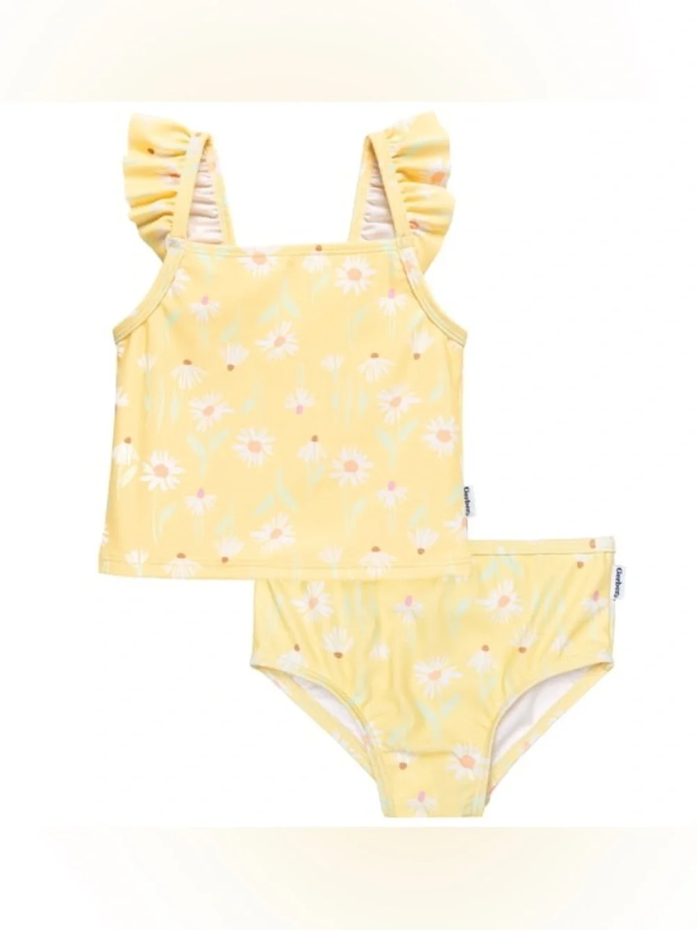 ☀️Gerber Girls Yellow Daise's 🍭Floral Tankini Swimsuit 2T- NWOT